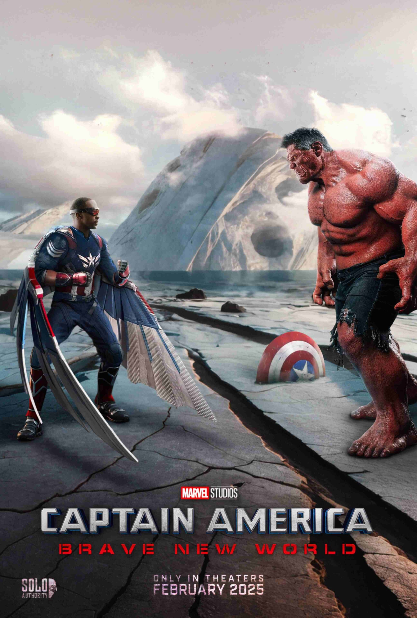 Captain America Brave New World 2025 AMZN Dual Audio Movie Poster - CineFreak